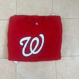 2XL Red Nationals Baseball T-Shirt